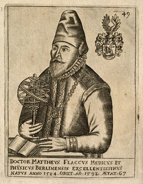 Matthaeus Flaccus. Woodcut.