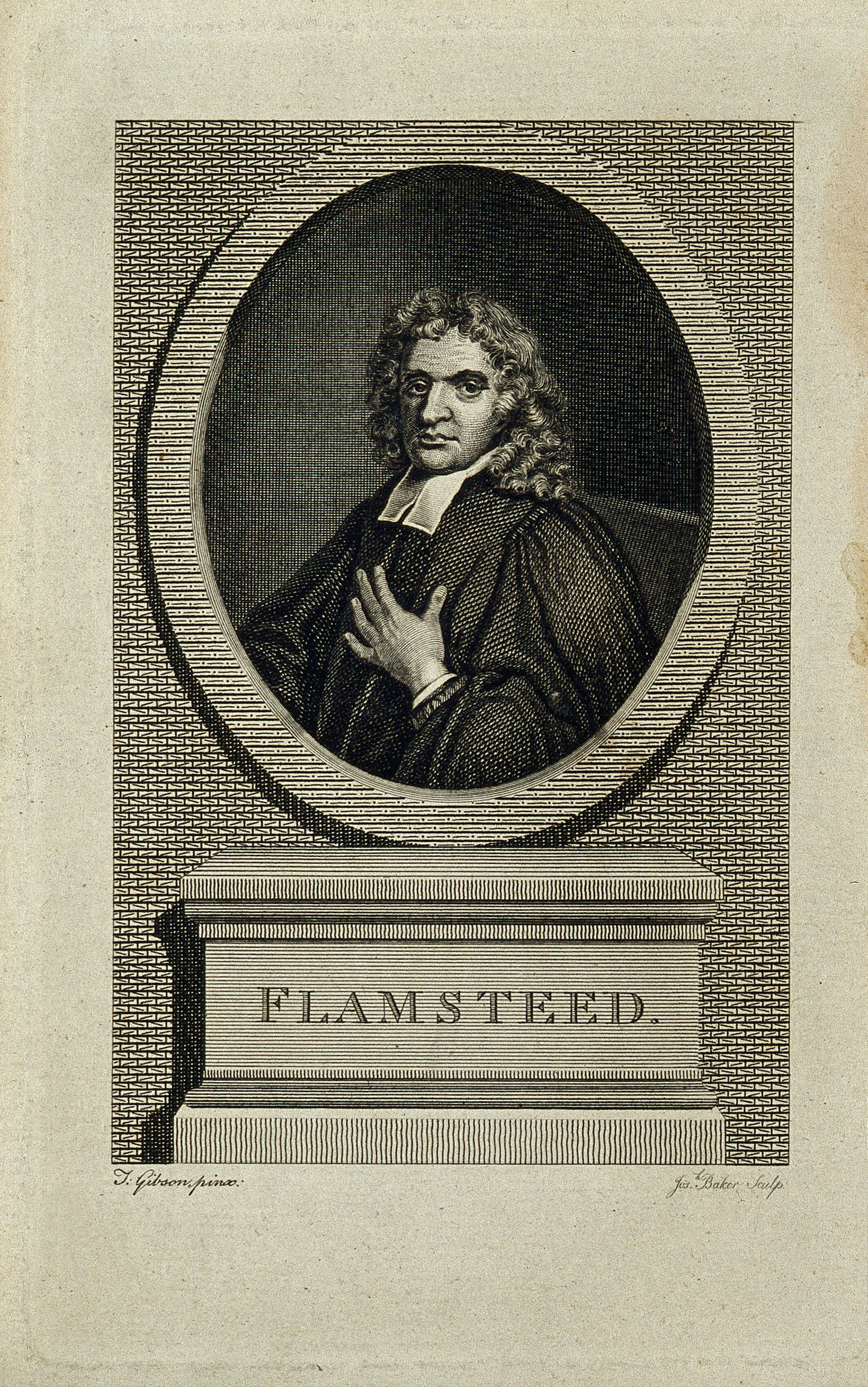 John Flamsteed Line Engraving By J Baker After T Gibson 1712 Wellcome Collection An account of the revd. john flamsteed line engraving by j
