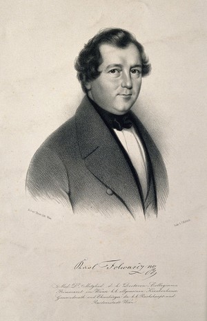 view Carl Folwarczny. Lithograph by R. Theer.