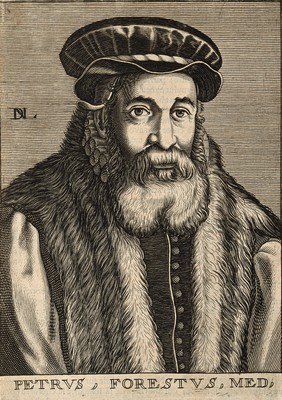 Pieter van Foreest. Line engraving by N. de Larmessin, 1682.