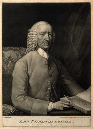 view John Fothergill. Mezzotint by V. Green, 1781, after G. Stuart.
