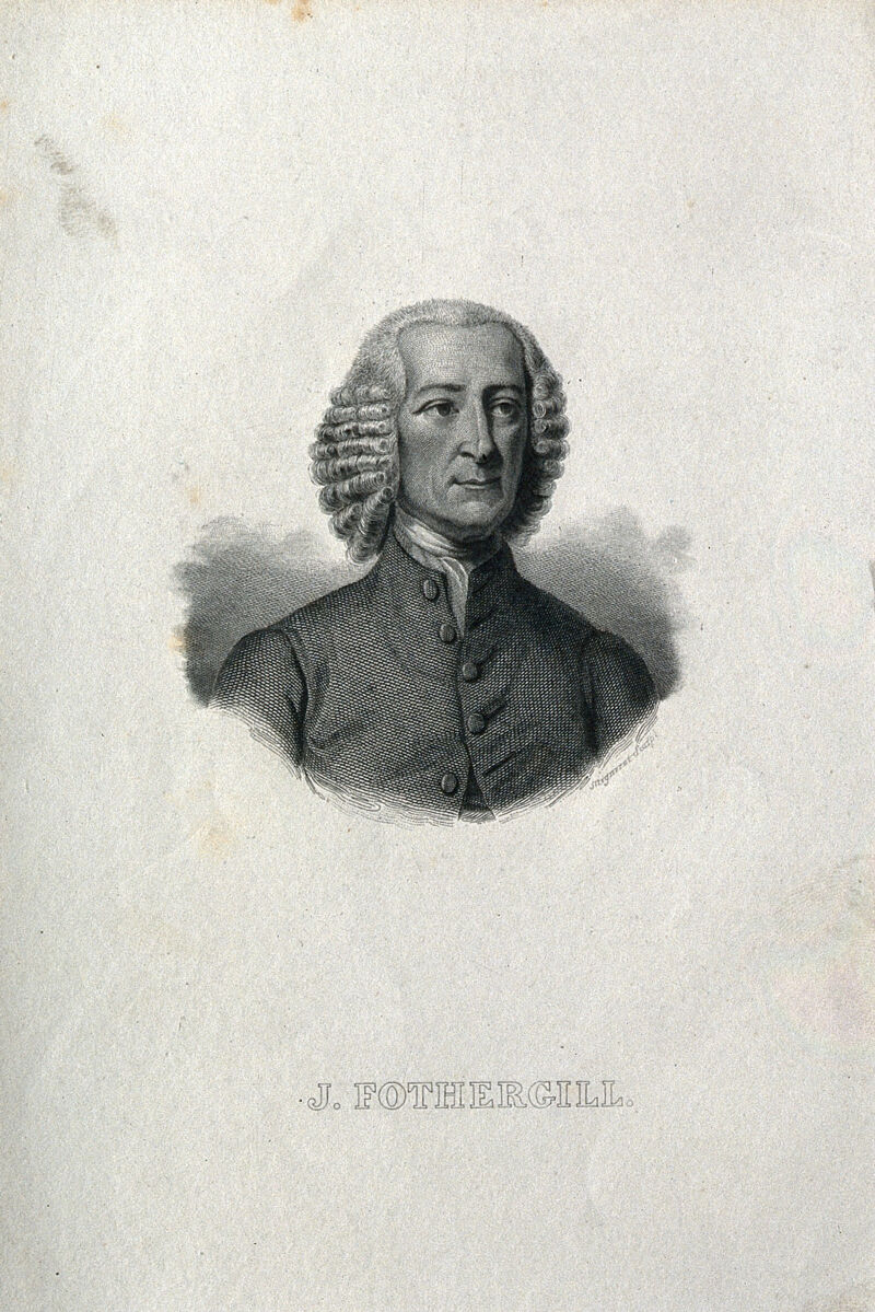 John Fothergill. Line engraving by A. Migneret after R. Livesay, 1782., by Richard Livesay