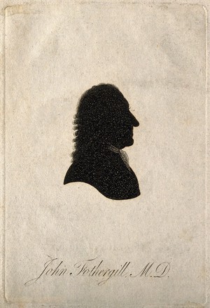 view John Fothergill. Aquatint silhouette, 1801.