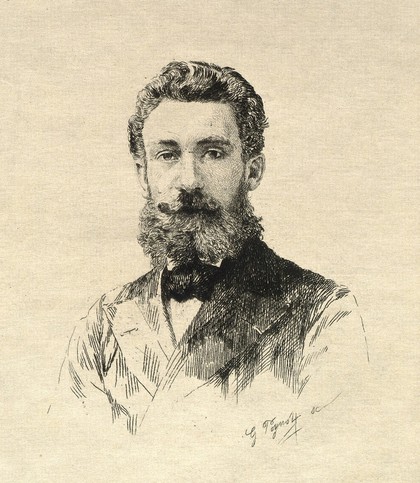 François Victor Foveau de Courmelles. Etching by G. Poynot.