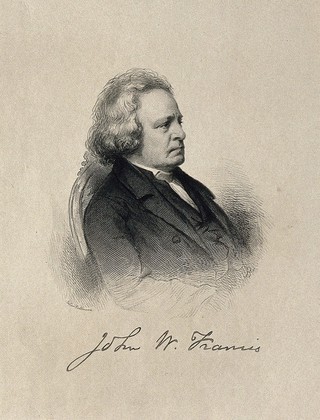 John Wakefield Francis. Line engraving by J. Gollmann.