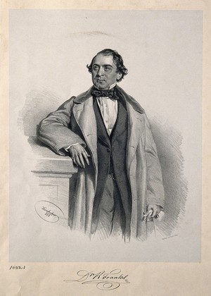 view R. Frankel. Lithograph by J. Kriehuber, 1858.