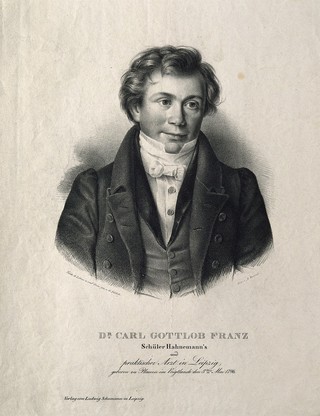 Carl Gottlob Franz. Lithograph by G. Schlick after himself.