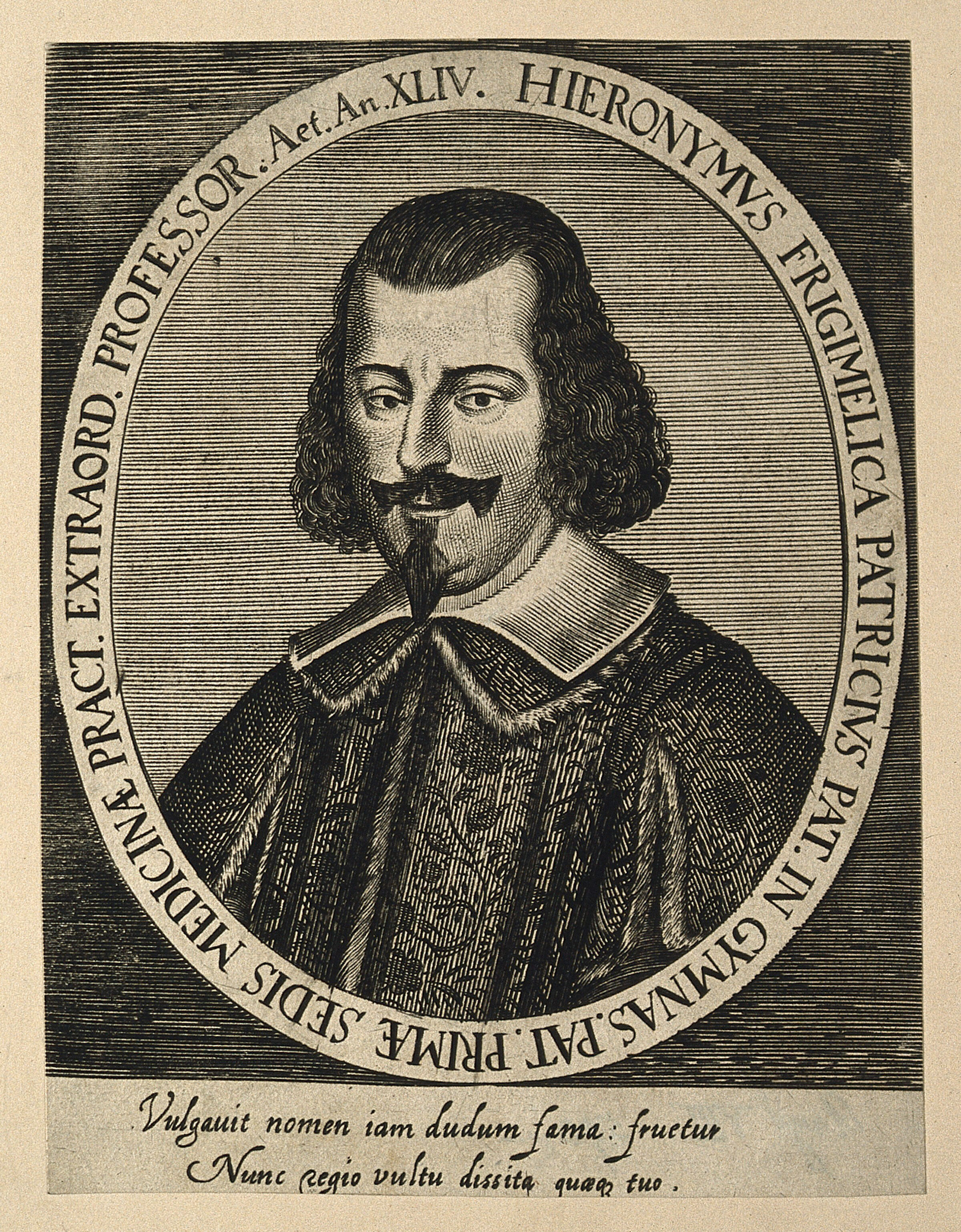 Geronimo Frigimelica. Line engraving by H. David. Collection