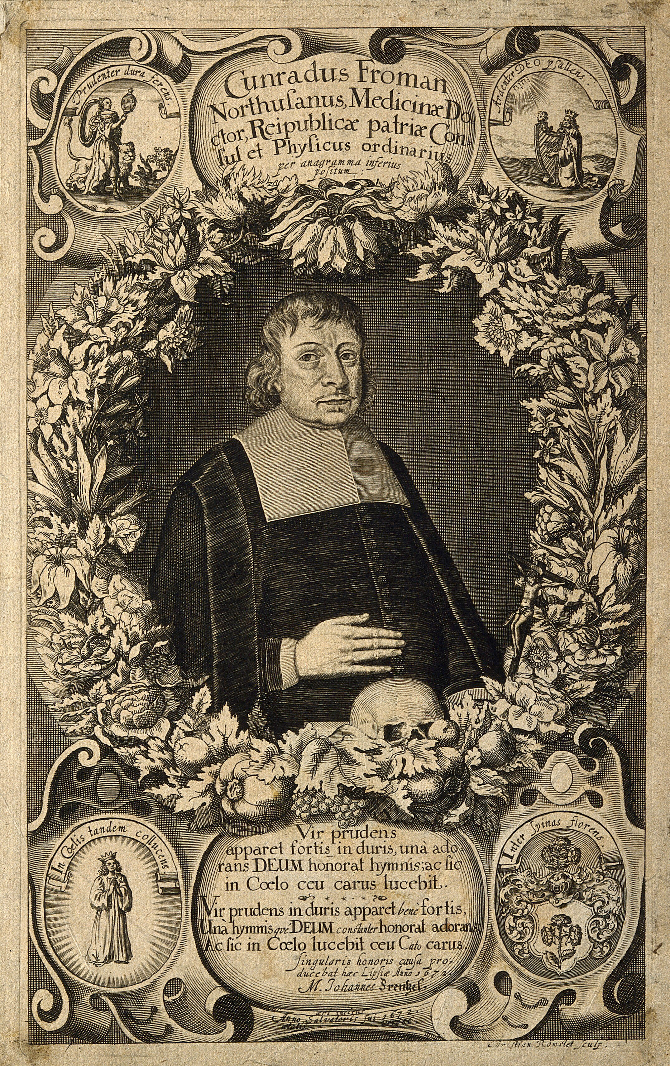 Conrad Fromann Line Engraving By C Romstet 1672 Wellcome