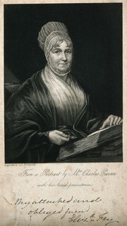 Elizabeth Fry. Engraving by J. J. Hinchliff after Mary Martha Pearson.