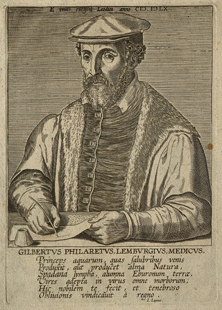 Gilbert Fuchs [Philaretes]. Line engraving after P. Galle, 1608.