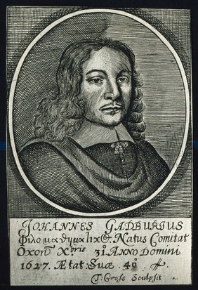 John Gadbury. Line engraving by T. Cross.