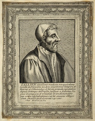 Galen. Line engraving.