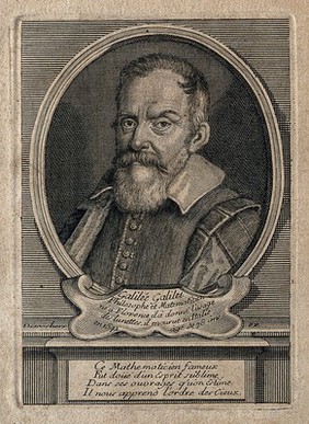 Galileo Galilei. Line engraving.