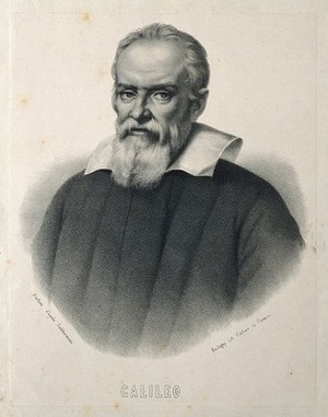 view Galileo Galilei. Lithograph by N. Fontani after J. Sustermans.