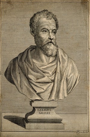 view Galileo Galilei. Line engraving by T. Piroli.