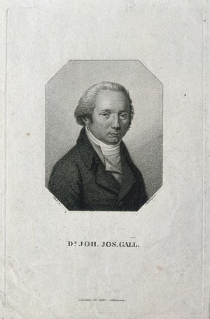 view Franz Joseph Gall. Stipple engraving by F.W. Bollinger after C.H. Rahl.