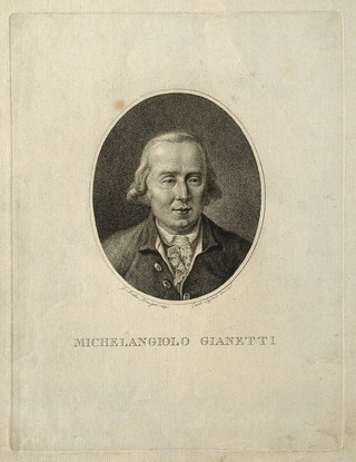 Michelangelo Gianetti. Stipple engraving by C. Lasinio after G.B. Benigni.