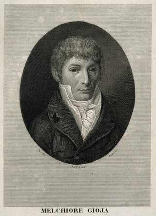 Melchiorre Gioia. Line engraving by Boara after S. Jesi.