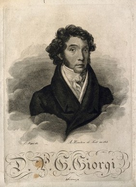 Giuseppe Giorgi. Line engraving by A. Hercolani di Forlì, 1825, after L. Massa.