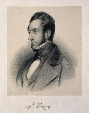 view Giovanni Giorgini. Lithograph by L. Fiorucci after C. E. Liverati, 1841.