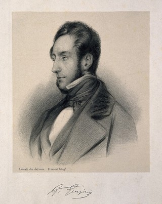 Giovanni Giorgini. Lithograph by L. Fiorucci after C. E. Liverati, 1841.