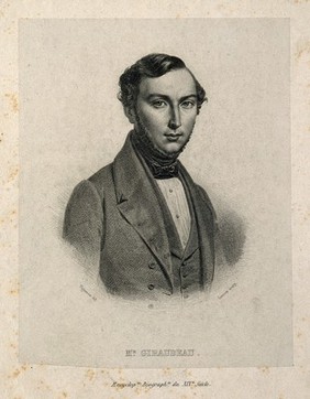 Jean Giraudeau de Saint Gervais. Line engraving by J. M. Leroux after P. R. Vignéron.