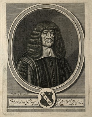 Francis Glisson. Line engraving by W. Faithorne, 1677, after himself [?].