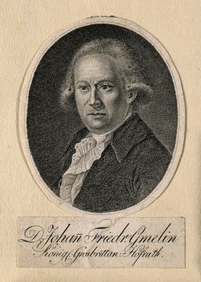 Johann Friedrich Gmelin. Stipple engraving.