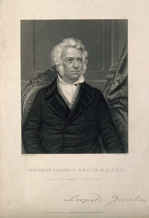 view Leopold Gmelin. Line engraving by G. Cook after J. Woelfyle.