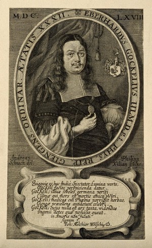 view Eberhard Gockel. Line engraving by P. Kilian, 1668, after A. Schuch.