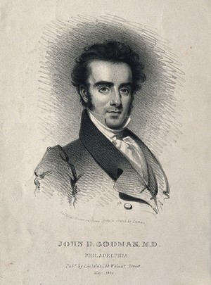 view John Godman. Lithograph by A. Newsam, 1836, after H. Inman.