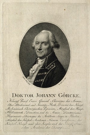 view Johann Goercke. Stipple engraving by F. Bolt, 1805, after A. Graff.