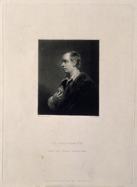 Oliver Goldsmith. Mezzotint by S. W. Reynolds after Sir J. Reynolds.