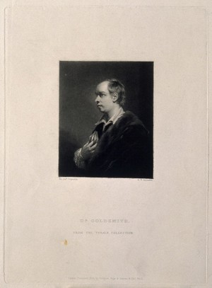 view Oliver Goldsmith. Mezzotint by S. W. Reynolds after Sir J. Reynolds.