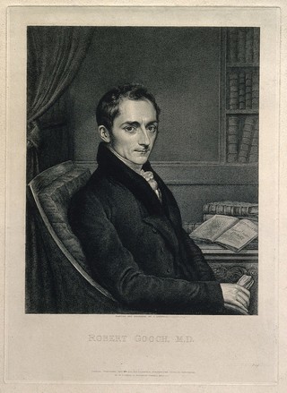 Robert Gooch. Line engraving by J. Linnell, 1831, after himself, 1827.