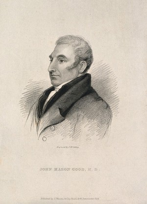 view John Mason Good. Stipple engraving by J. McGahey after Rev. W. Russell.