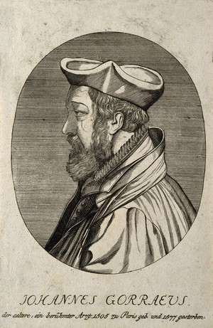 view Jean de Gorris [Gorraeus]. Line engraving.