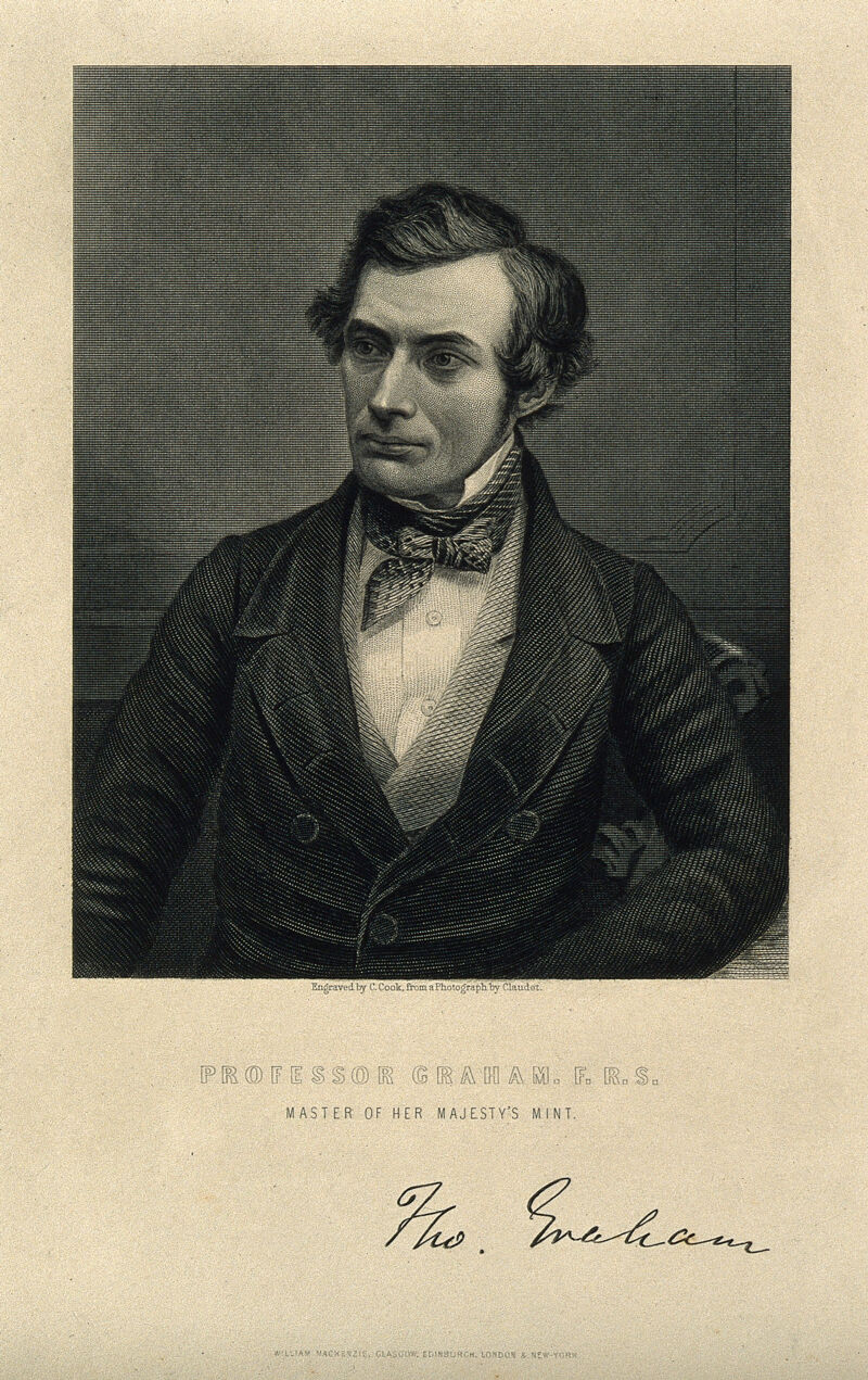 Thomas Graham. Stipple engraving by C. Cook after A. Claudet., by Antoine Claudet