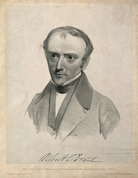 Robert Edmond Grant. Lithograph by T. Bridgford.