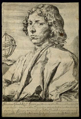 Henry Greenhill. Etching by J. Greenhill, 1667, after himself.
