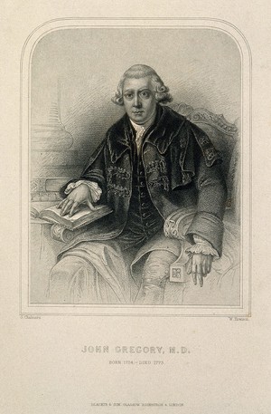 view John Gregory. Stipple engraving by W. Howison after G. Chalmers.