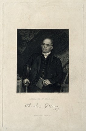 Olinthus Gilbert Gregory. Stipple engraving by H. Robinson after R. Evans.