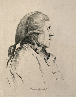 Richard Grindall. Soft-ground etching by W. Daniell after G. Dance.