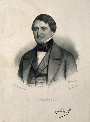 view Augustin Grisolle. Lithograph by A. Maurin.