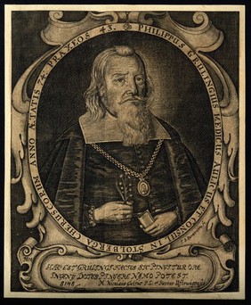 Philipp Grueling. Line engraving by J.B. Paravicini after F.E.H., 1667.