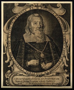 view Philipp Grueling. Line engraving by J.B. Paravicini after F.E.H., 1667.