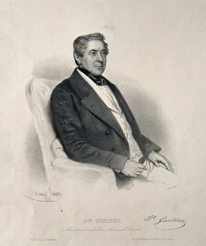 Franz Xavier Guentner. Lithograph by E. Kaiser, 1850.