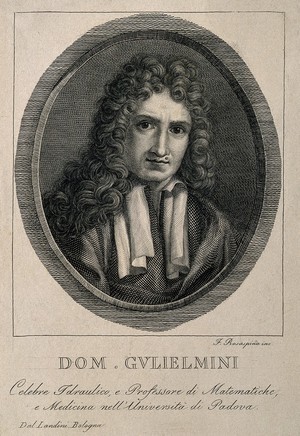 view Domenico Guglielmini. Line engraving by F. Rosaspina.