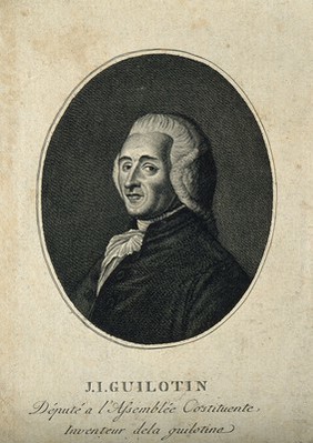 Joseph Ignace Guillotin. Stipple engraving.